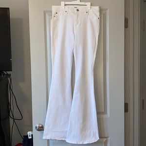 Hudson Midrise Mia White Flare Jean Size 29